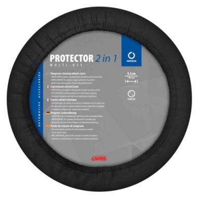 33146_2.jpg Protector 2 In 1 Coprivolante Elasticizzato In Poliestere Nero Coprivolanti Elasticizzati In Poliestere