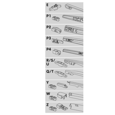 19273-D-01.JPG One Fit Flat Spazzola Tergicristallo Posteriore Tipo Flat 31 Cm (12") 1 Pz 500-595-695 Biposto-punto 3p Tergi Con
