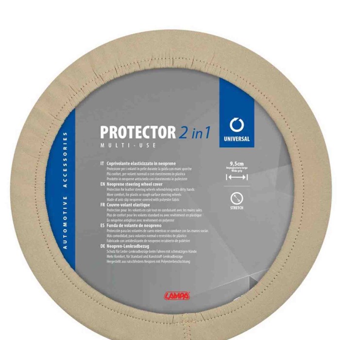 33148-S-02.JPG Protector 2 In 1 Coprivolante Elasticizzato In Poliestere Beige Coprivolanti Elasticizzati In Poliestere