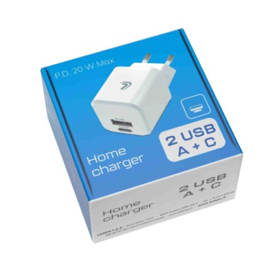 38691-C-01.JPG Linea Essentials Caricabatteria Da Rete Con 2 Porte Usb (a+c) Pd 20w 220/240 Vac Linea Essentials Accessori Telef