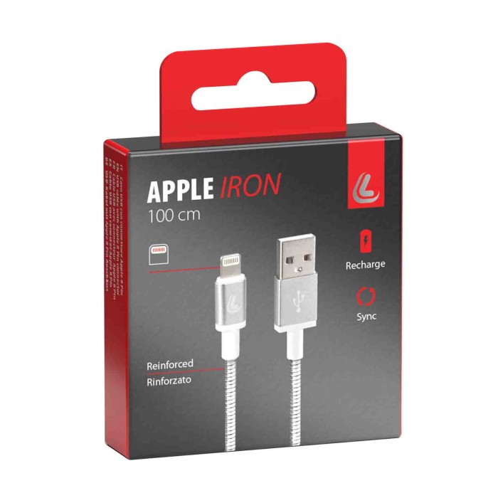 38856-S-01.JPG Iron Cavo Usb   Apple 8 Pin 100 Cm Apple Lightning/8 30 Pin Cavi