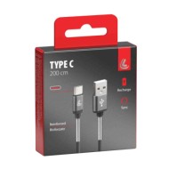 38891-C-01.JPG Cavo Usb   Usb Type C 200 Cm Nero Type C Cavi