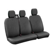 Dots 2 Set Fodere Per Furgone Con Avvolgicintura Nero/grigio Set Fodere Per Furgone Con Avvolgicintura Coprisedili Per Furgoni