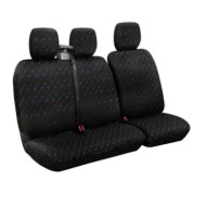 Dido 2 Set Fodere Per Furgone Con Avvolgicintura Nero Set Fodere Per Furgone Con Avvolgicintura Coprisedili Per Furgoni