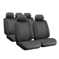Glamur Set Fodere Coordinate In Jacquard Antracite Coprisedili Set Completo Coprisedili