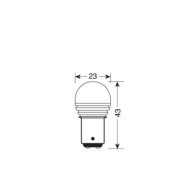 L106.JPG 10/30v Mega Led 9 1 Smd X 9 Chips (p21/5w) Bay15d 1 Pz Scatola Bianco Lampadine A Led P21/5w Lampa Led