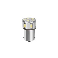 10/30v Led Series 11 Smd X 1 Chip (p21w) Ba15s 1 Pz Scatola Bianco Doppia Polarità Resistenza Incorporata Lampadine A Led P21w
