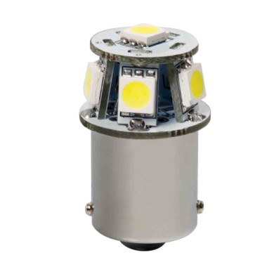 BA15S.JPG 12v Led Series 6 Smd X 3 Chips (p21w) Ba15s 1 Pz Scatola Bianco Doppia Polarità Lampadine A Led P21w Lampa Led