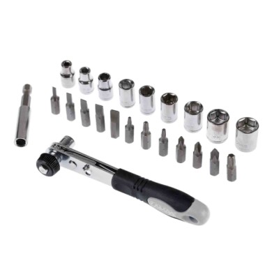 59551-S-02.JPG Set Cricchetto Con Inserti E Bussole 23 Pz Cacciaviti Utensili