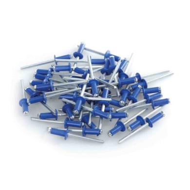 59582-S-02.JPG Aluminium Rivets Set 50 Rivetti Graf Per Portatarga Blu Utensili Utensili