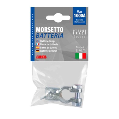69908-S-01.JPG Morsetto Batteria Zincato  Fissaggio Cavo A Capocorda Con Dado Ad Aletta Polo Negativo Foro Capocorda Ø 8 Mm Mors