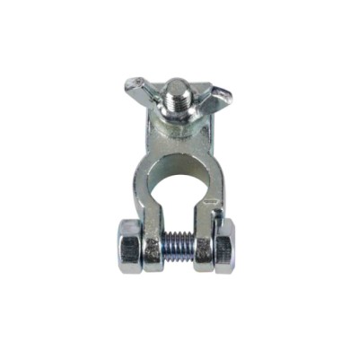 69908-C-01.JPG Morsetto Batteria Zincato  Fissaggio Cavo A Capocorda Con Dado Ad Aletta Polo Negativo Foro Capocorda Ø 8 Mm Mors