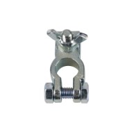 Morsetto Batteria Zincato  Fissaggio Cavo A Capocorda Con Dado Ad Aletta Polo Negativo Foro Capocorda Ø 8 Mm Morsetti Batteria