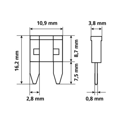 70085-S-01.JPG Set 10 Micro Fusibili Lamellari Assortiti 12/32v Fusibili Fusibili