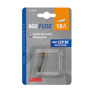 70087-S-01.JPG Fusibile Agu In Vetro 12/32v 15a Fusibili Fusibili
