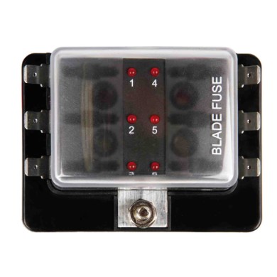 70097-S-01.JPG Fuse Block Scatola Portafusibili 1 Entrata 6 Uscite 12/24v Portafusibili Fusibili