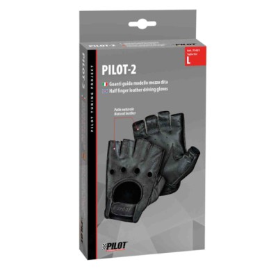71421-S-01.JPG Pilot 2 Guanti Guida Mezze Dita L Nero Guanti Guida Accessori Volante