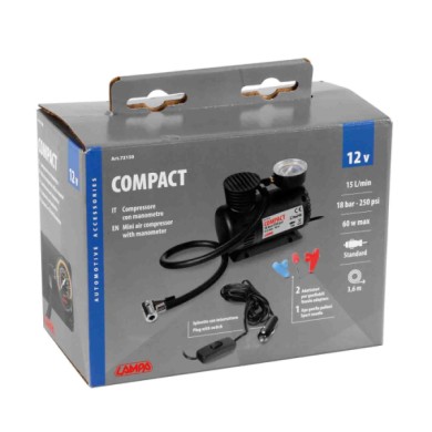 72150-C-01.JPG Compact Compressore 12v Con Manometro Kit Riparazione Pneumatici E Compressori Kit Riparazione Pneumatici
