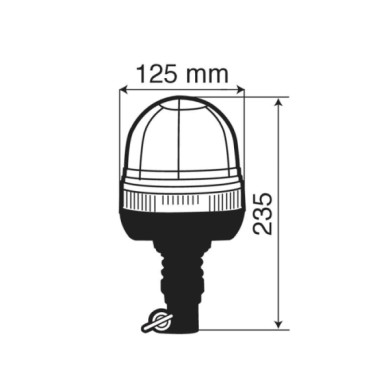 73002-D-01.JPG Rh 3 Luce Di Segnalazione Alogena Con Base Flessibile E Attacco Din 12/24v Luci Di Segnalazione Alogene Luci Di S