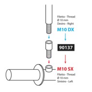90137-D-01.JPG Adattatore Per Specchi Moto Filetto Ø 10 Mm Dx   Ø 10 Mm Sx Specchi Retrovisori