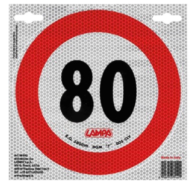 98442-S-01.JPG Contrassegno Limite Velocità 80 Km/h Contrassegni Targhe E Contrassegni