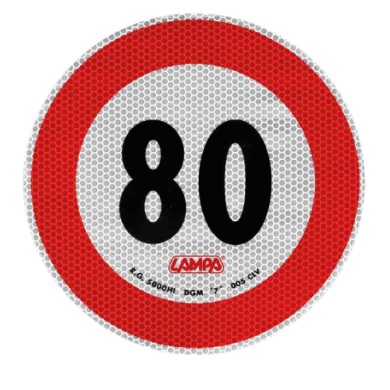 98442-C-01.JPG Contrassegno Limite Velocità 80 Km/h Contrassegni Targhe E Contrassegni