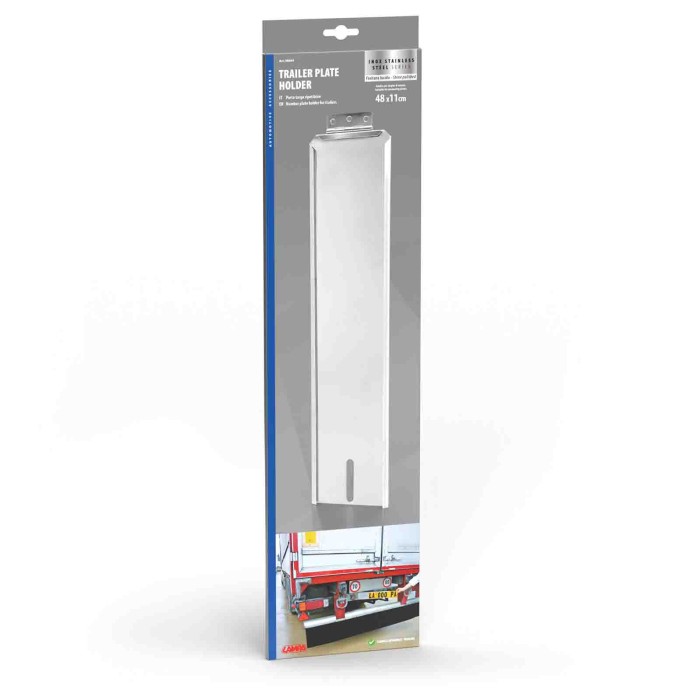 98669-S-01.JPG Porta Targa Ripetitrice In Acciaio Inox Per Rimorchi Portatarga Targhe E Contrassegni