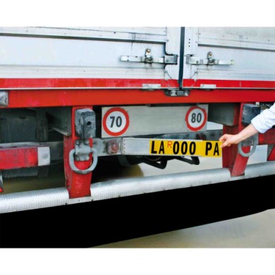 98669-A-01.JPG Porta Targa Ripetitrice In Acciaio Inox Per Rimorchi Portatarga Targhe E Contrassegni