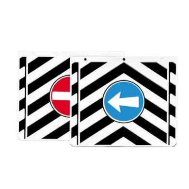 14213-S-02.JPG Coppia Paraspruzzi Camion In Pvc Con Segnali 35x30 Cm Paraspruzzi Paraspruzzi