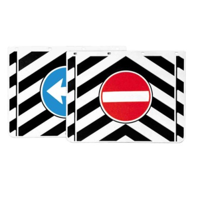 14233-S-01.JPG Coppia Paraspruzzi Camion In Pvc Con Segnali 45x35 Cm Paraspruzzi Paraspruzzi