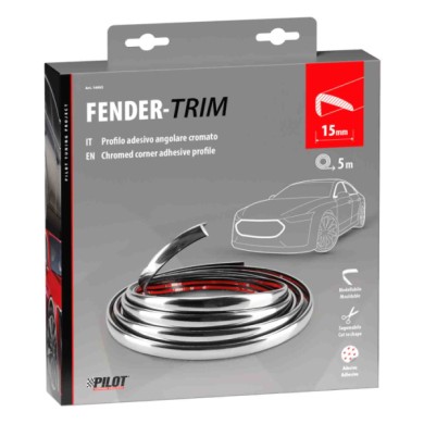 14903-C-01.JPG Fender Trim Profilo Adesivo Angolare Cromato 5 M 15 Mm Profili Profili E Ornamenti