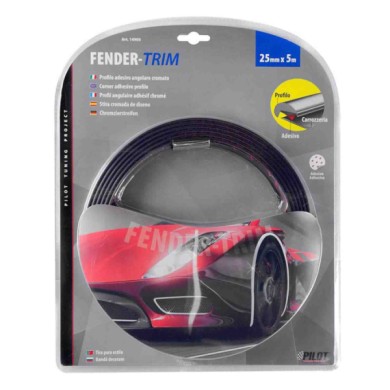 14905-C-01.JPG Fender Trim Profilo Adesivo Angolare Cromato 5 M 25 Mm Profili Profili E Ornamenti