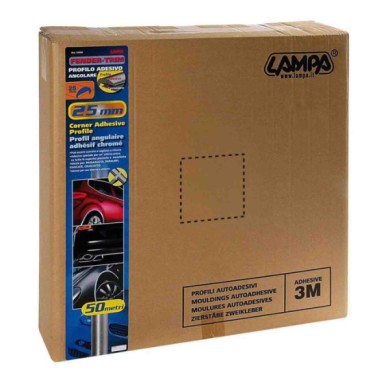 14906-C-01.JPG Fender Trim Profilo Adesivo Angolare Cromato 50 M 25 Mm Profili Profili E Ornamenti