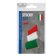 15001-S-01.JPG Sticky 3d Bandiera Italia Al Vento 1 Pz 78x40 Mm Sticky 3d Autoadesivi Tridimensionali Emblemi 3d
