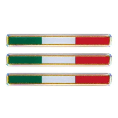 15002-C-01.JPG Sticky 3d Tricolore Italia 3 Pz 55x8 Mm Sticky 3d Autoadesivi Tridimensionali Emblemi 3d