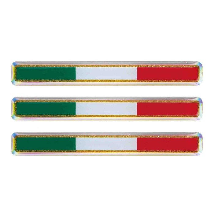 15002-C-01.JPG Sticky 3d Tricolore Italia 3 Pz 55x8 Mm Sticky 3d Autoadesivi Tridimensionali Emblemi 3d