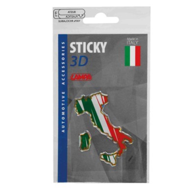 15003-S-01.JPG Sticky 3d Stivale Tricolore Italia 1 Pz 35x66 Mm Sticky 3d Autoadesivi Tridimensionali Emblemi 3d