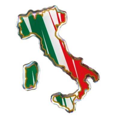 15003-C-01.JPG Sticky 3d Stivale Tricolore Italia 1 Pz 35x66 Mm Sticky 3d Autoadesivi Tridimensionali Emblemi 3d
