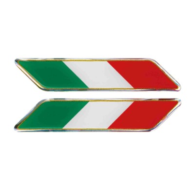 15008-C-01.JPG Sticky 3d Tricolore Italia Corto Diagonale 2 Pz 88x16 Mm Sticky 3d Autoadesivi Tridimensionali Emblemi 3d