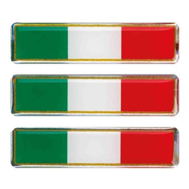 15009-C-01.JPG Sticky 3d Tricolore Italia Corto Classico 3 Pz 55x16 Mm Sticky 3d Autoadesivi Tridimensionali Emblemi 3d