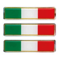 Sticky 3d Tricolore Italia Corto Classico 3 Pz 55x16 Mm Sticky 3d Autoadesivi Tridimensionali Emblemi 3d