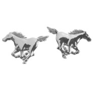 Emblema 3d Cromato 2 Horses Emblema 3d Cromato Emblemi 3d