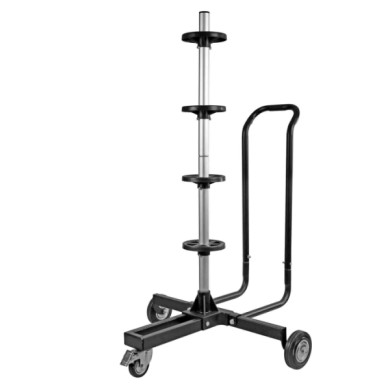 15957-S-02.JPG Pp 3 Carrello Porta Cerchi E Pneumatici Con Supporto Ad Asta Auto Parcheggio