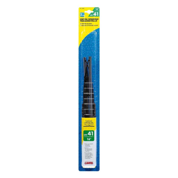 19053-S-01.JPG Standard Spazzole Tergicristallo 41 Cm (16") 2 Pz 147 3p-147 5p-aveo 3p-aveo 5p Tergi Confezione 2 Pz Lampa Tergi