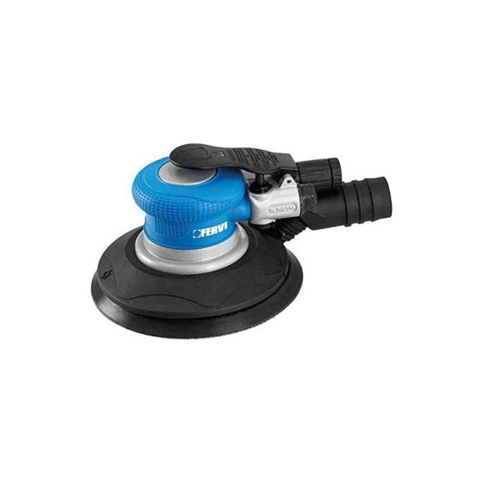 scontornate-Recuperato.jpg Fervi 0419 Levigatrice Pneumatica Rotorbitale Da 150mm Con Aspirazione
