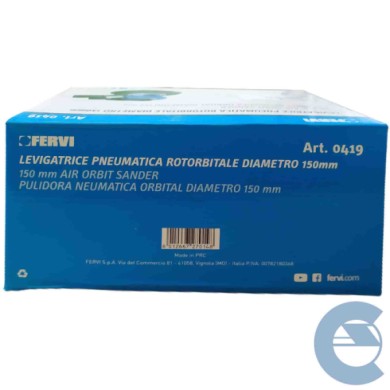 Fervi 0419 Ro Torbitale Levigatrice Pneumatica, Ciano/Nero