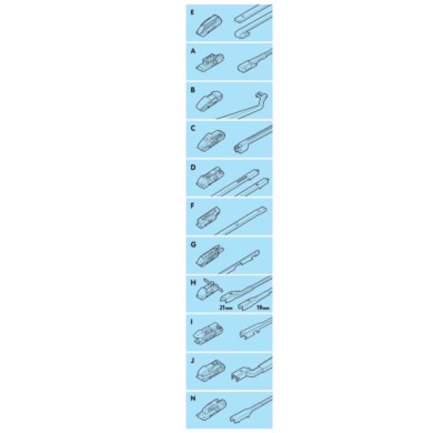 19323-S-01.JPG Skylon Spazzola Tergicristallo 60 Cm (24") 1 Pz 500-500c-595-695 Biposto Tergi Confezione 1 Pz Lampa Tergicristal