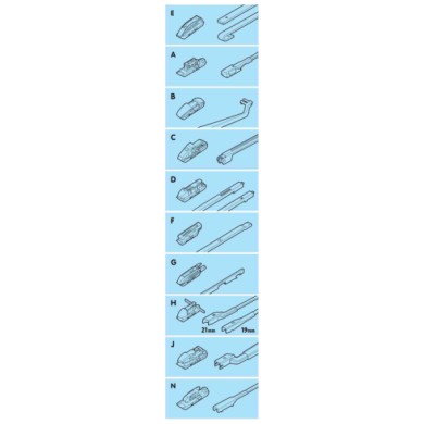 19341-S-01.JPG Gran Pree Speed Spazzola Tergicristallo 60 Cm (24") 1 Pz 500-500c-595-695 Biposto Tergi Confezione 1 Pz Lampa Ter