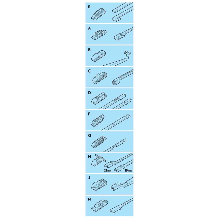 19341-S-01.JPG Gran Pree Speed Spazzola Tergicristallo 60 Cm (24") 1 Pz 500-500c-595-695 Biposto Tergi Confezione 1 Pz Lampa Ter