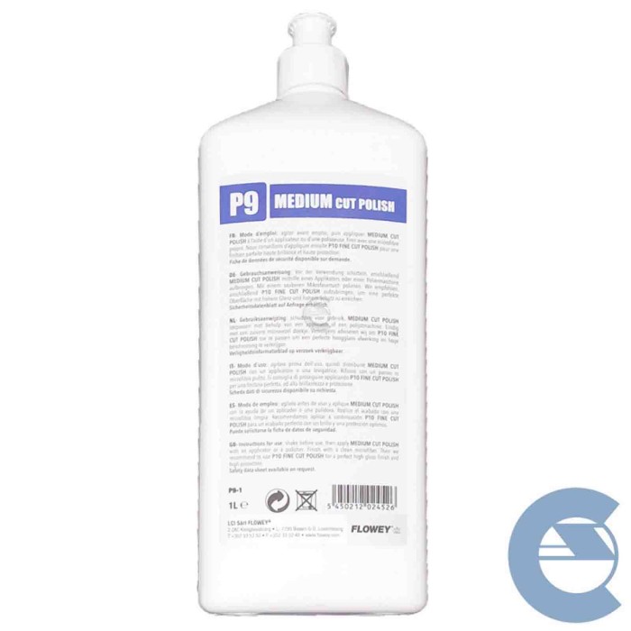 Flowey Polish Medio per LUCIDATURA P9-1 Cera Auto per CARROZZERIA Car Detailing